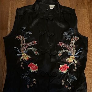 H&M Divided Silk Dragon Blouse Size 4